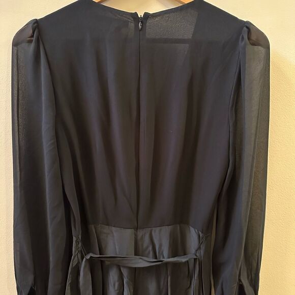 Boden Belgrave Womens 2R Black Sheer Silk Mix Jumpsuit Wide Leg News/tag - Picture 8 of 9